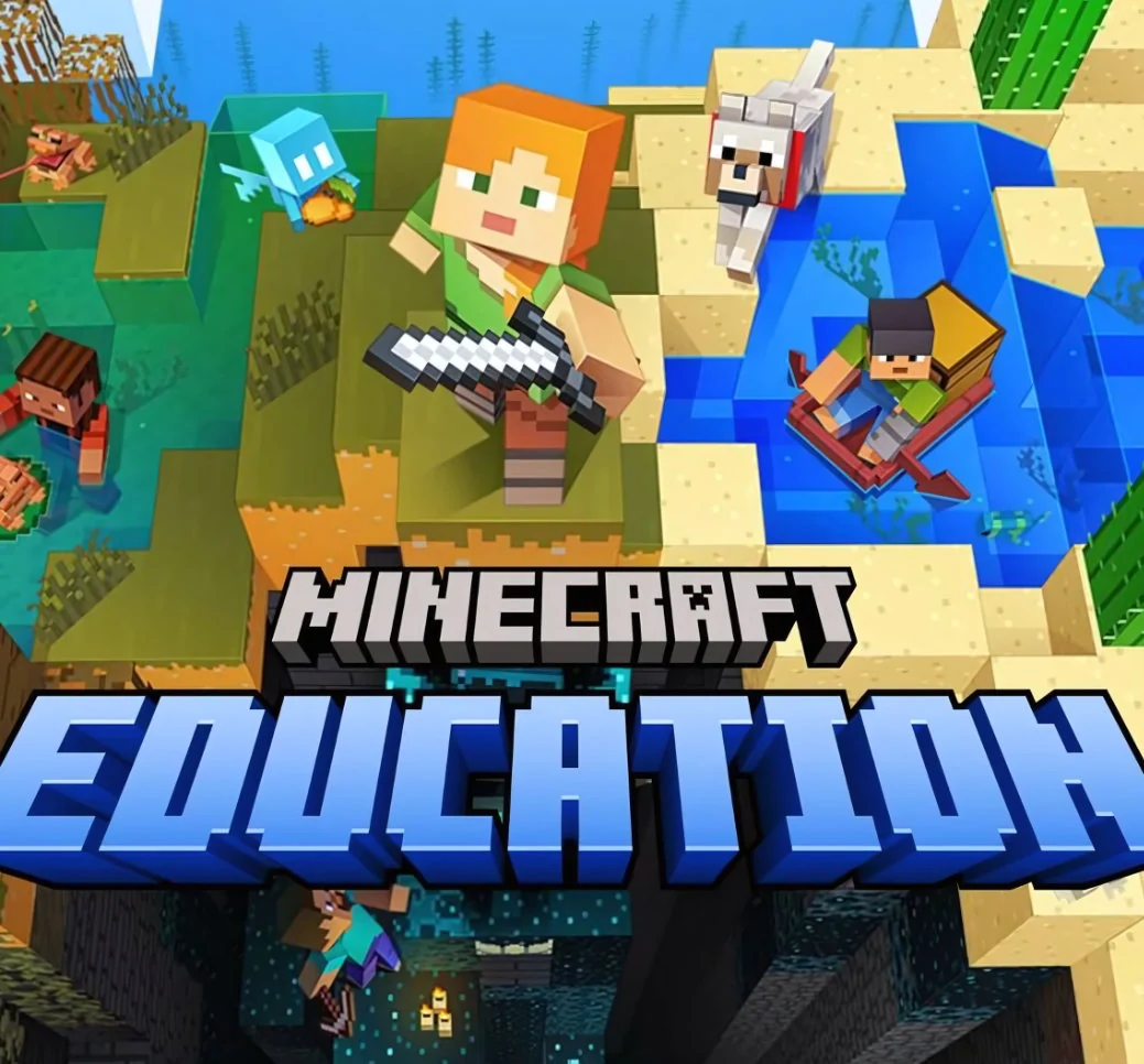 Minecraft Education: imagen del panel de recursos para el aula.